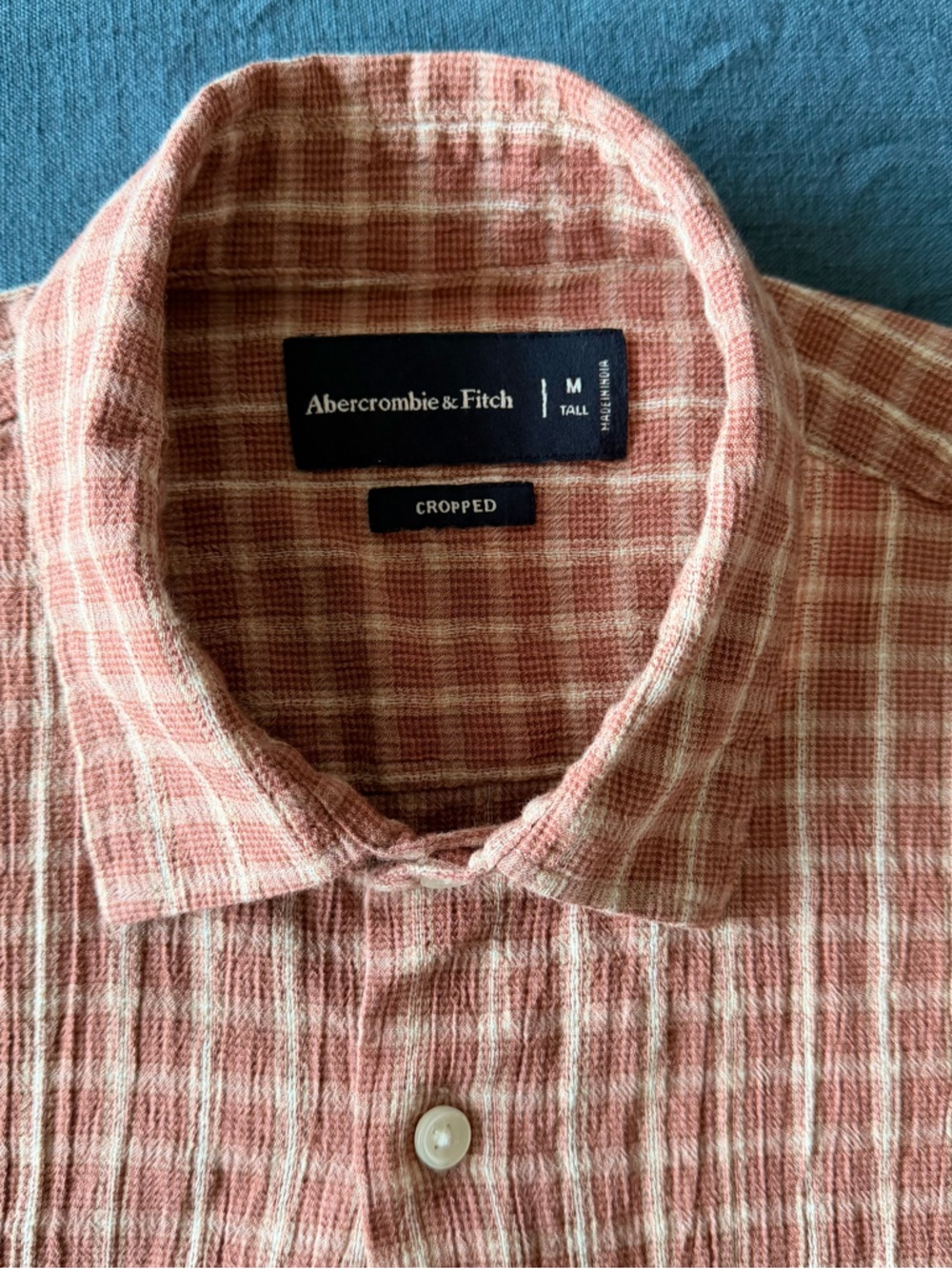 Abercrombie & Fitch Cropped Plaid Button-Down Shirt